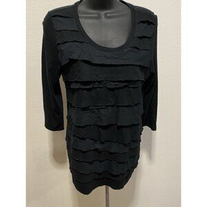Merona Womens Size Large Blouse Layered Long Sleeve